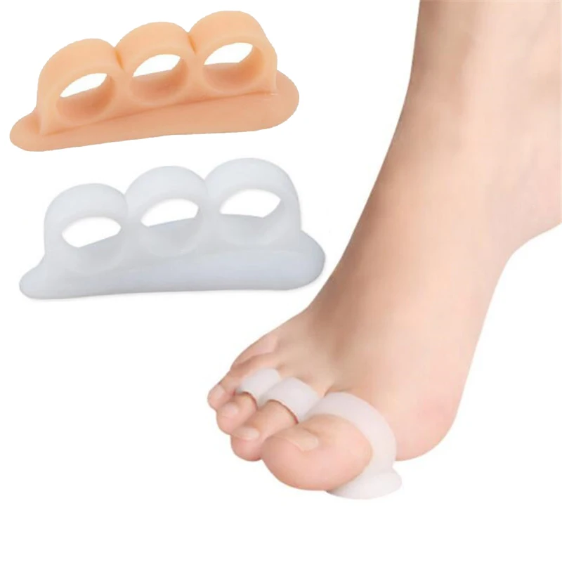 2Pcs=1Pair Silicone Gel Hammer Toe Straightener Corrector for Curled Toes Hallux Valgus Feet Foot Care Bunion Adjuster Tool