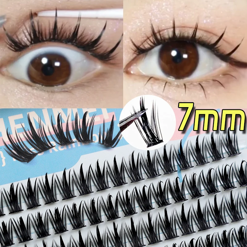 Wheat Cluster Lashes Faux Mink Volume Eyelashes Clusters Natural Segmented Eyelash Extension Individual Eyelashes Bundles Makeup