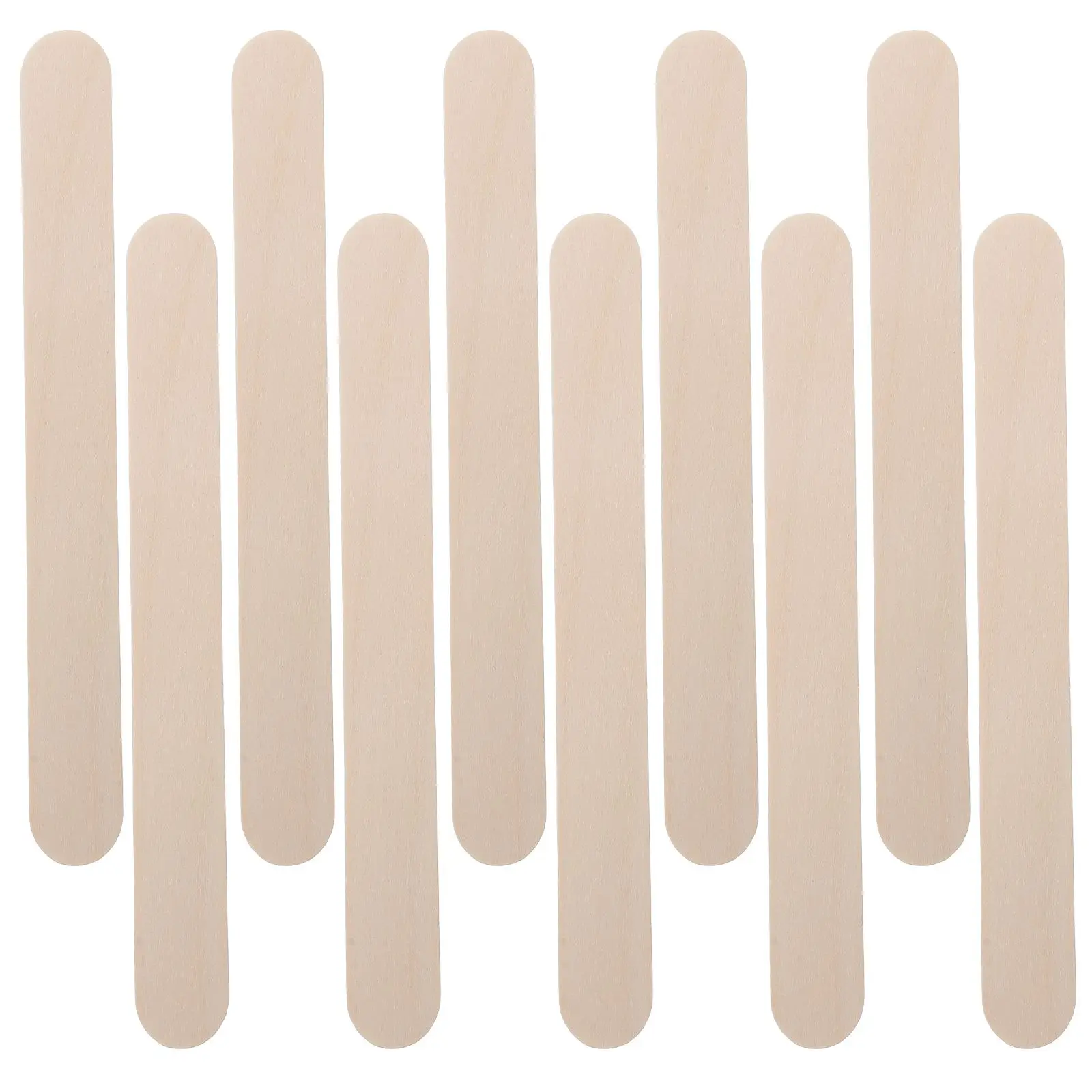 

100 Pcs Tongue Depressors Child Friendly Wax Sticks Hair Removal Applicator Wooden Craft Materials Teaching Aids