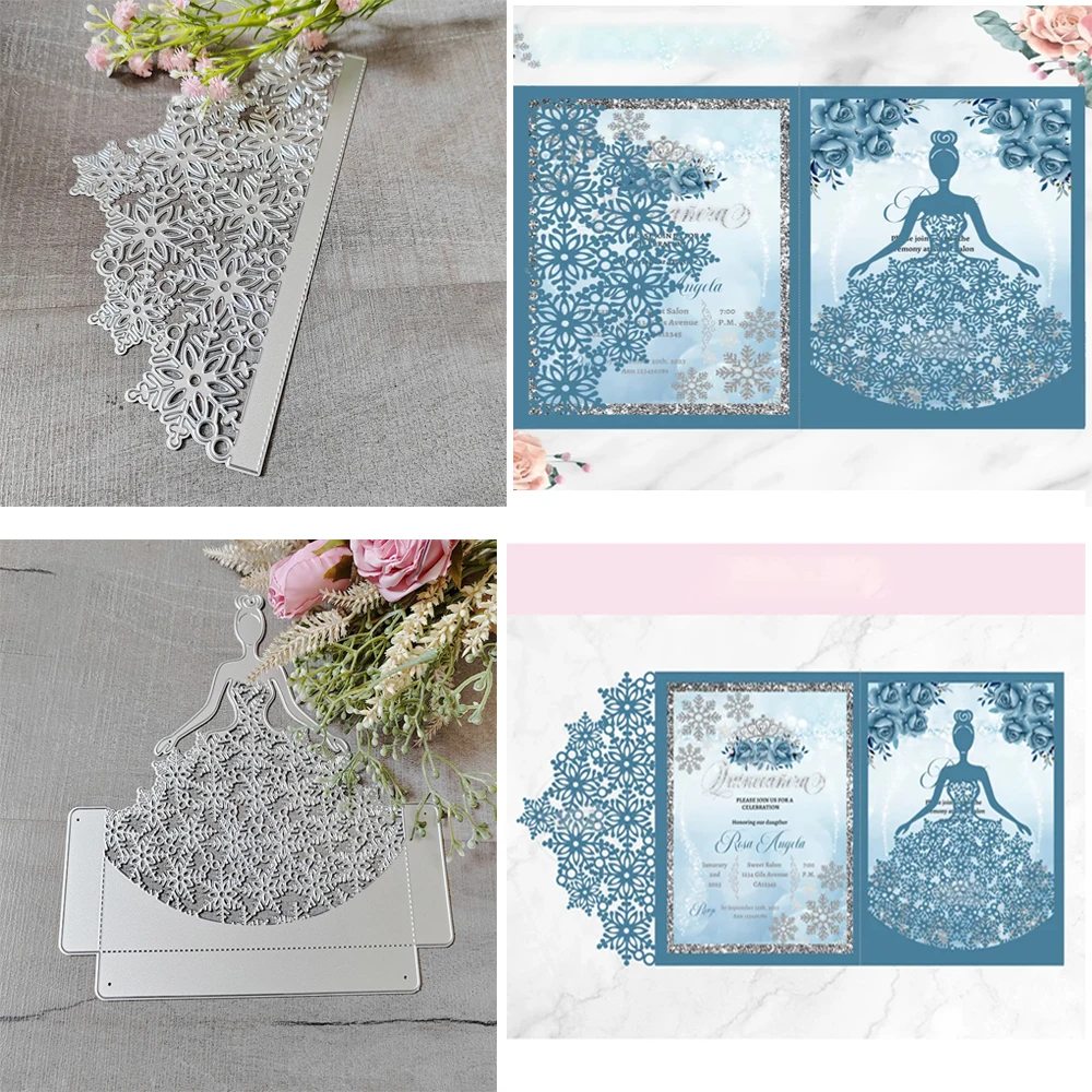 Metal Cutting Dies Cut Die Winter Wedding Bride  Craft Decoration Scrapbook Paper Craft Knife Mould Blade Punch Stencil Die