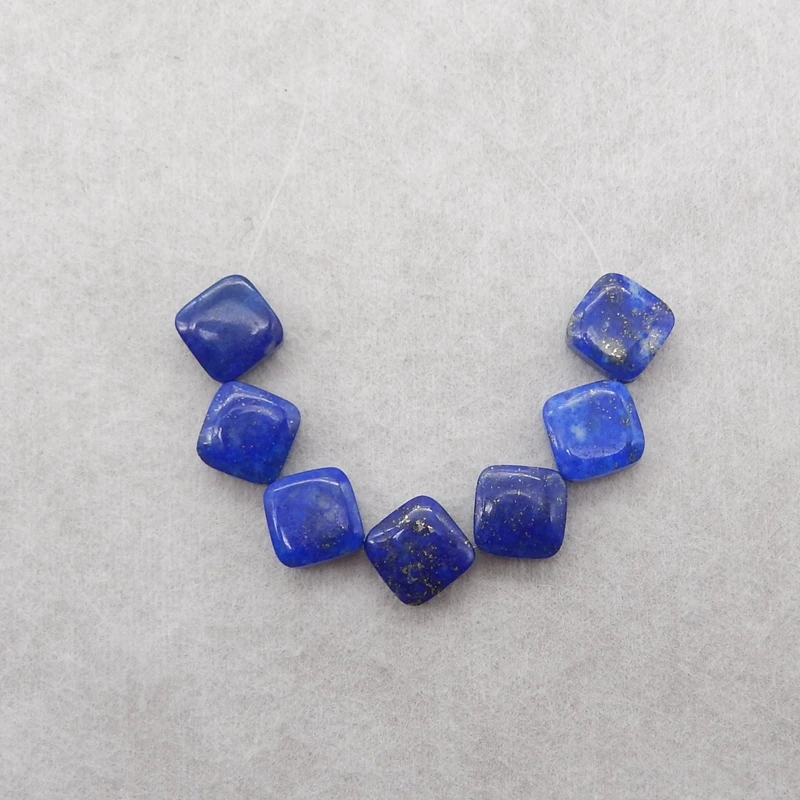 Natural Lapis Lazuli Top Drilled Pendant & Bracelet Beads Set Fashion DIY Jewelry Making Accessories 7pcs 9x4mm 6.2g