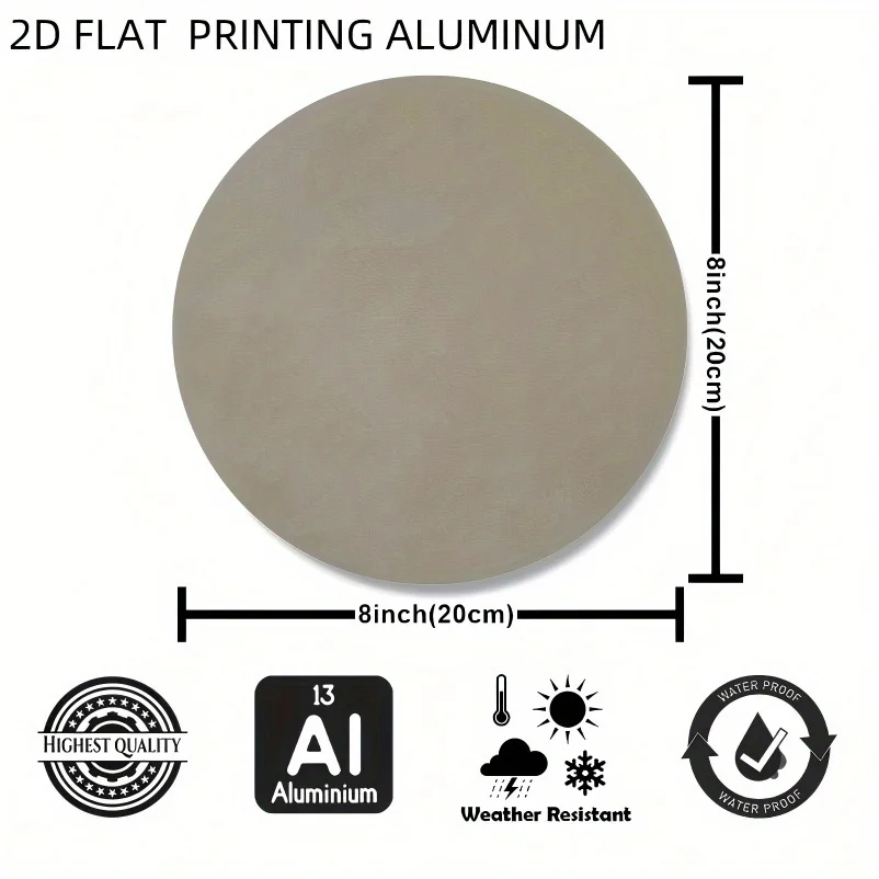 1 قطعة 7.87x7.87 بوصة الألومنيوم 2D شقة ، ثلج الشتاء العجائب شجرة عيد الميلاد الحديد علامة معدنية ، 7.87 بوصة جولة الرجعية جدار ديكور ،