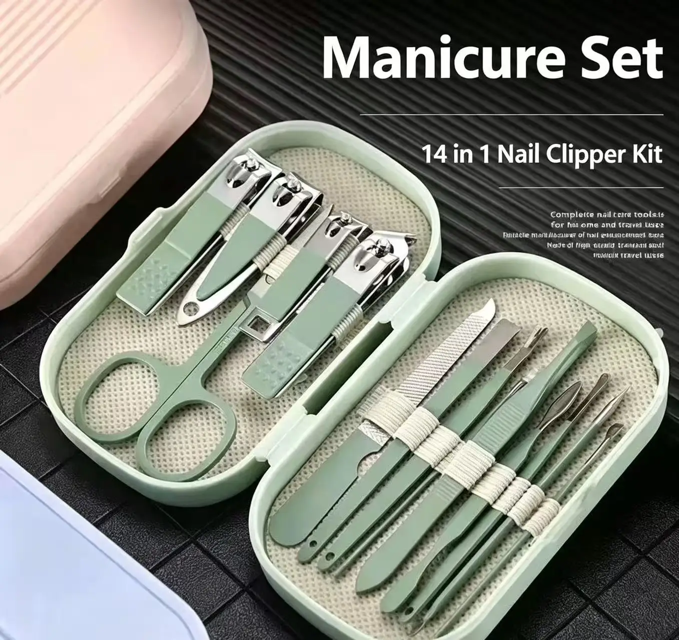 Portable Nail Clipper Set - Durable Manicuring Tools with Nail Clippers Ear Scoop for Home Use Nail Art Kit