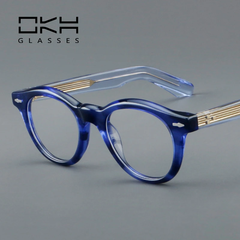 OKH New Speed Pass Plate Acetate Glasses Frame Retro Frame Flat Light Can be Paired with Presbyopia B20