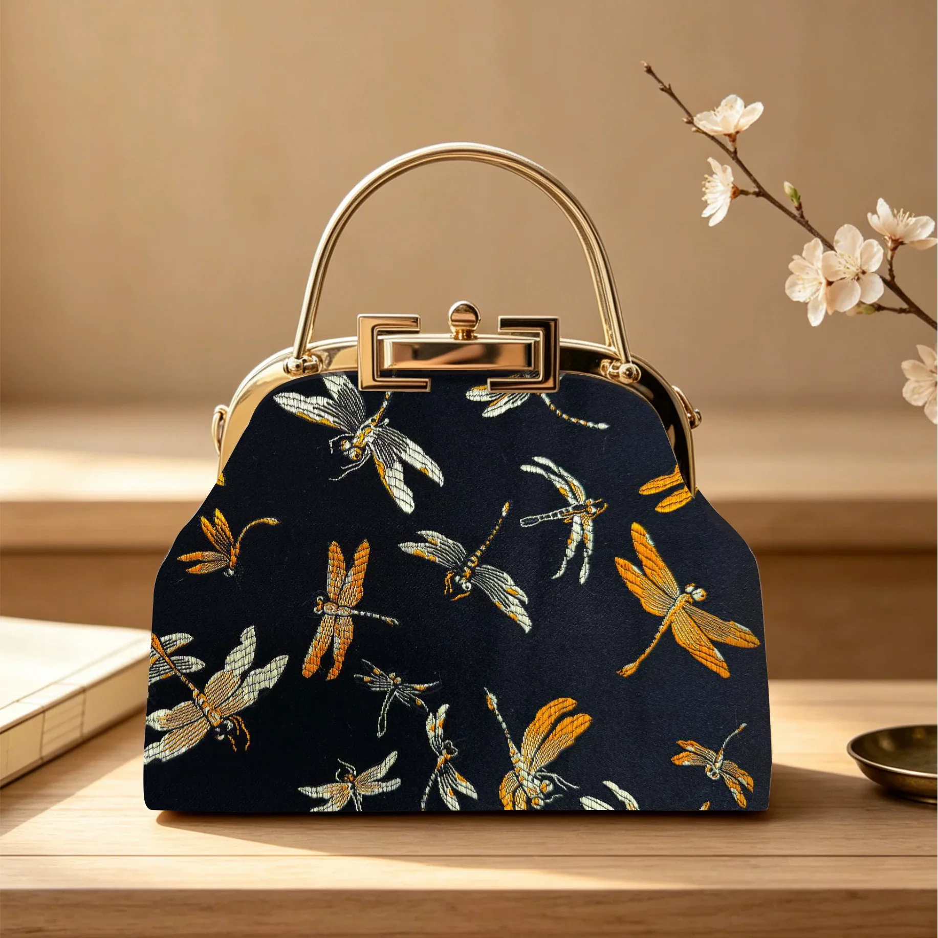 Classic Lock Bag Woman Bags Vintage Women's Handbags Purses Flowers Bag Women Bags