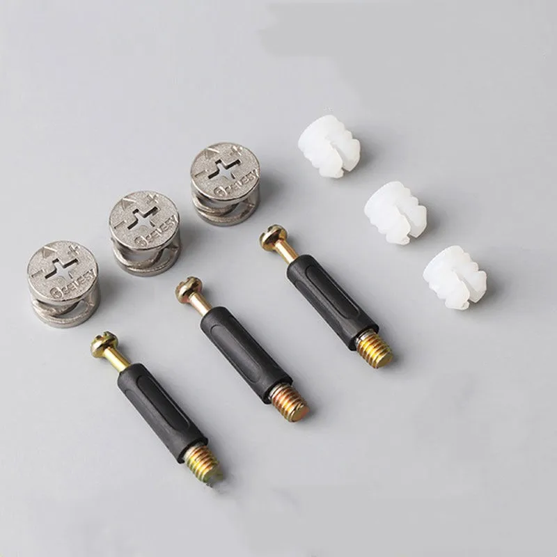 20Pcs Three In One Screw Furniture Connector Clothes Cabinet Desk Link Fixer Eccentric Wheel Nut Connection