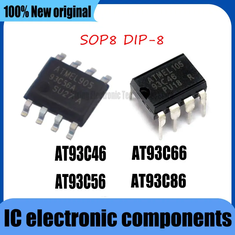 20PCS NEW AT93C46 AT93C56 AT93C66 AT93C86 DIP-8 SOP-8 IC Chip