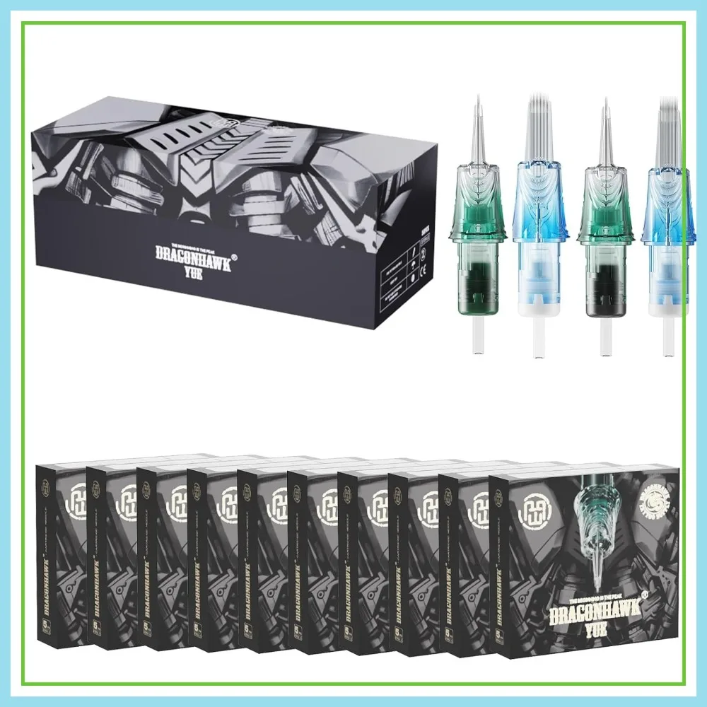 

50Pcs Mixed Sizes Tattoo Cartridge Needles - Round Liner Magnum Disposable for Rotary Pen