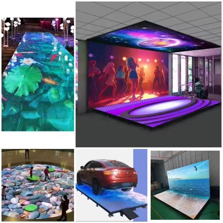 أرضية الرقص المحمولة LED المغناطيسية P4.81 أرضية الرقص التفاعلية تصميم جديد لون جيد القدرة على الاستنساخ صورة واضحة #5