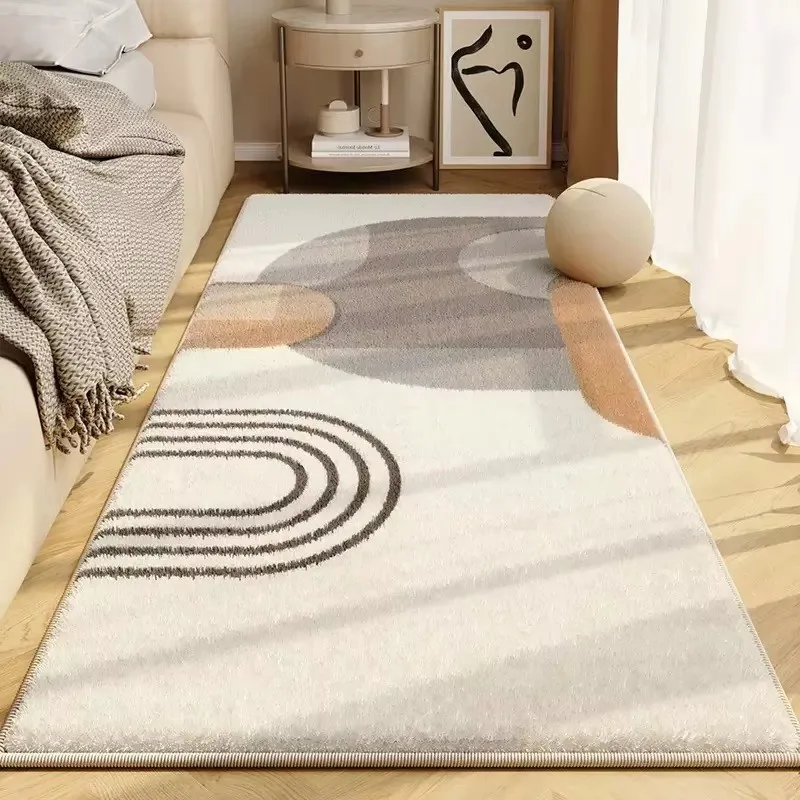 VIKAMA Artistic Abstract Line Floor Mat Study Hallway Bay Window Non-slip Machine-washable Custom-shaped Floor Mat Home Decor
