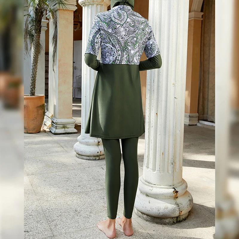 2023 Muslim Swimwear Suit Women Modest Hijab Sport Swimsuit Islamic Burkini ArabicTurkey Pakistani  Beach Bourkini  Pool Borkini