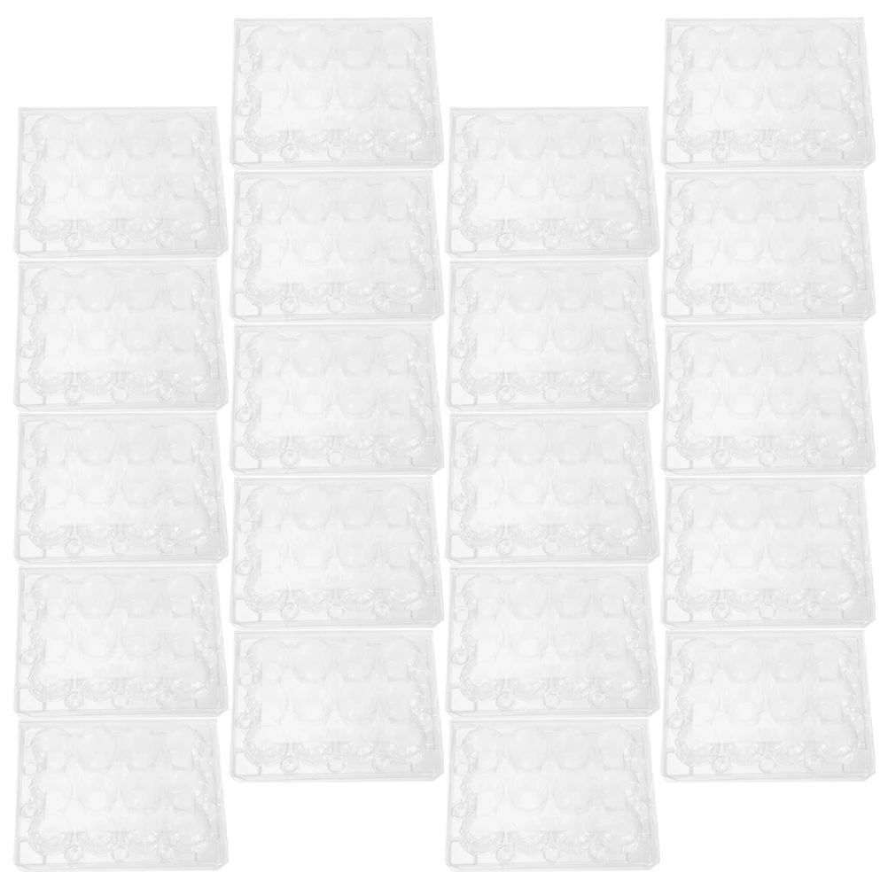 

20pcs Quail Egg Tray Transparent Plastic Holders Bulk Cartons Reliable Durable Kitchen Storage Box Egg Container