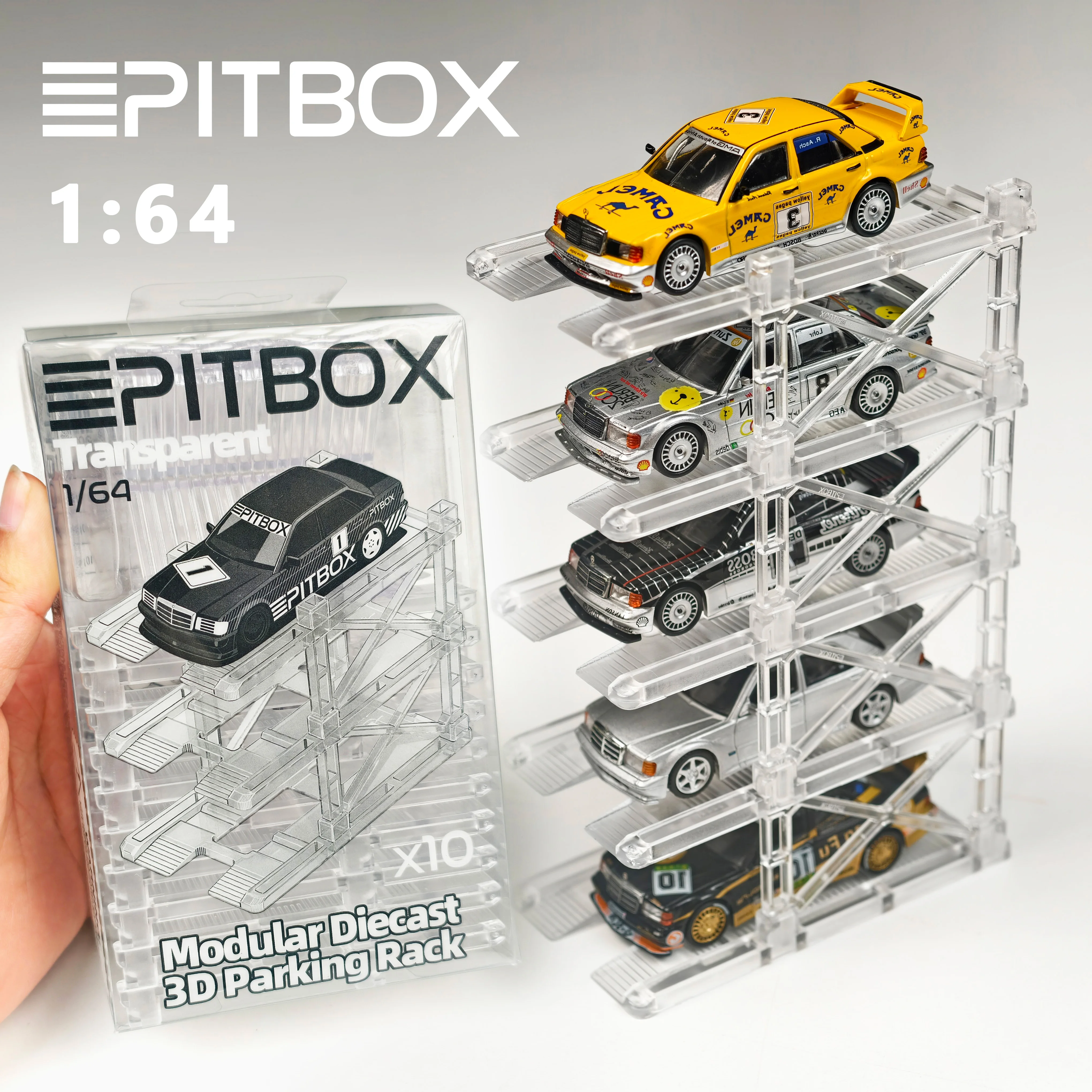 Parking Rack 1 64 Modular 3D Parking Rack Building Model Kit DIY Assembly Multi-Layer Car Park