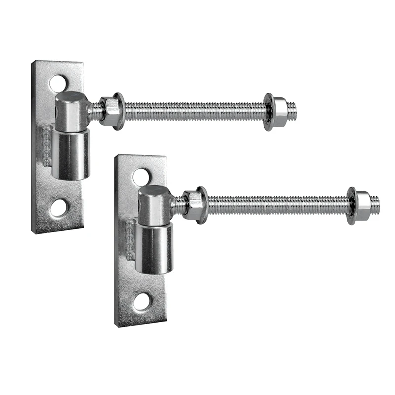 Heavy Duty Gate Hinges For Wood & Metal Gates, 8 Inch J Bolt Hinge, 2-Pack - Ideal For Farm & Barn Gates