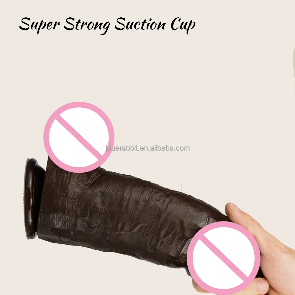 Thick Dildos Dark Brown Dildos with Suction Cup Multicolor 9.6in Long Chocolate Huge Penis Sex Toys for Women