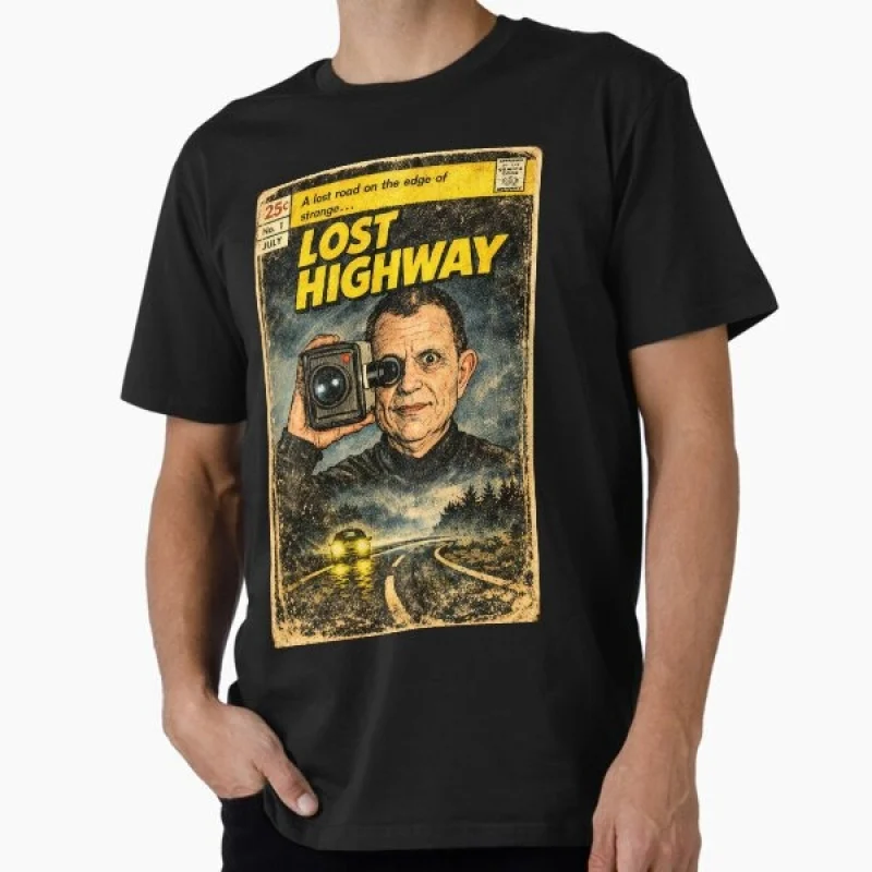 Lost Highway Sacry halloween gift t shirt 0327 David Lynch Horror Films Graphic Tee 100% cotton print clothes Large size Tops — купить у AliExpress WW
