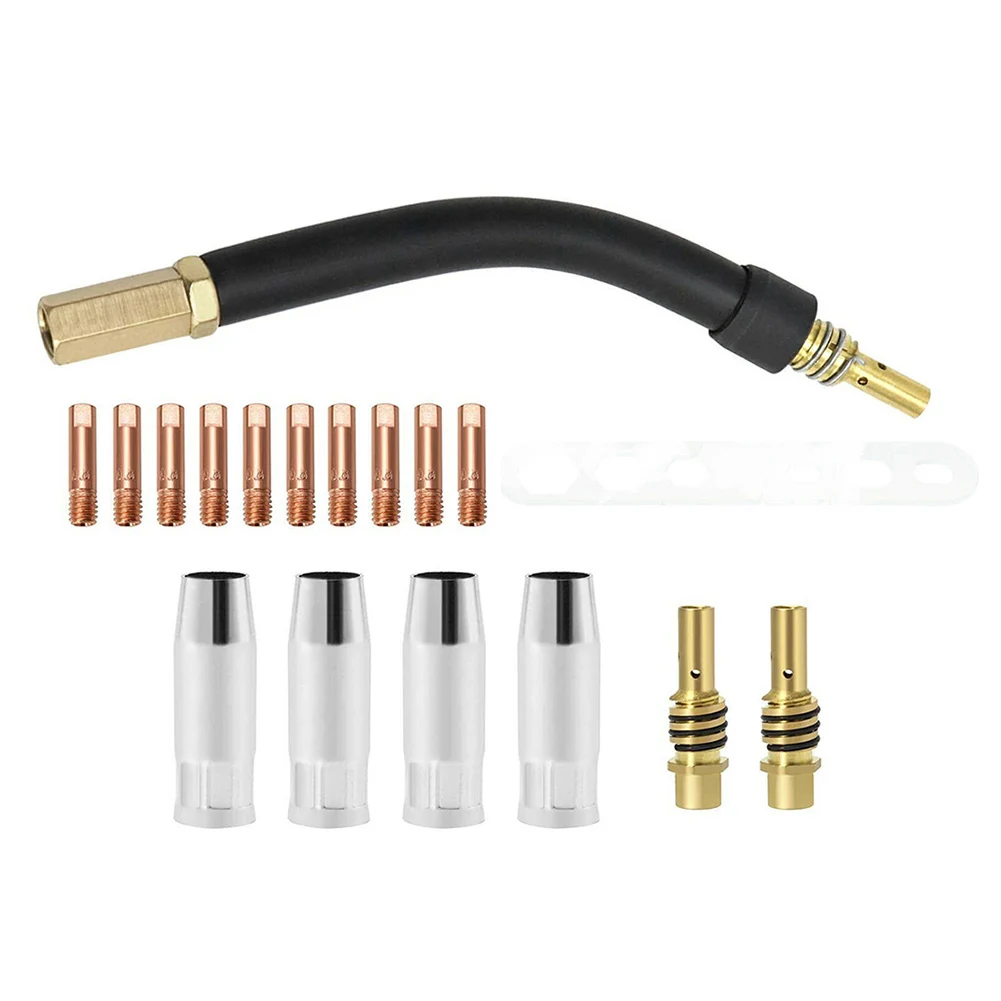 Electric Welder Mig Torch Parts Contact Tip  Nozzle Torch Neck AK15 Torch Neck Welding Nozzle Holder Diffuser