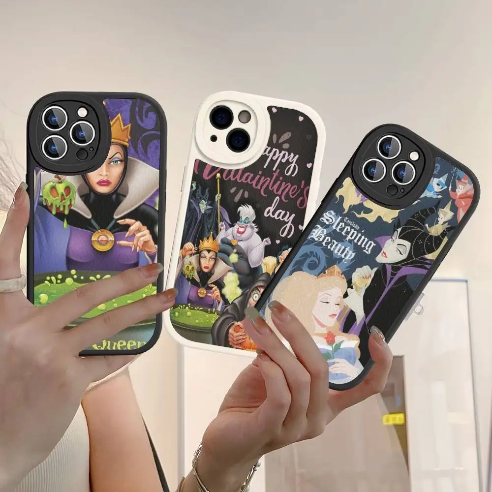 

Villains Witch Princess Phone Case Hard Leather For iPhone 16 15 14 13 12 Mini 11 14 Pro Max Xs X Xr 7 8 Plus Fundas