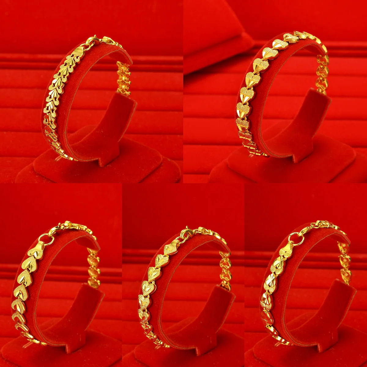 

Noble AU999 gold bracelet 24k pure gold watch chain ladies real gold temperament goddess jewelry gift heart-shaped hand jewelry