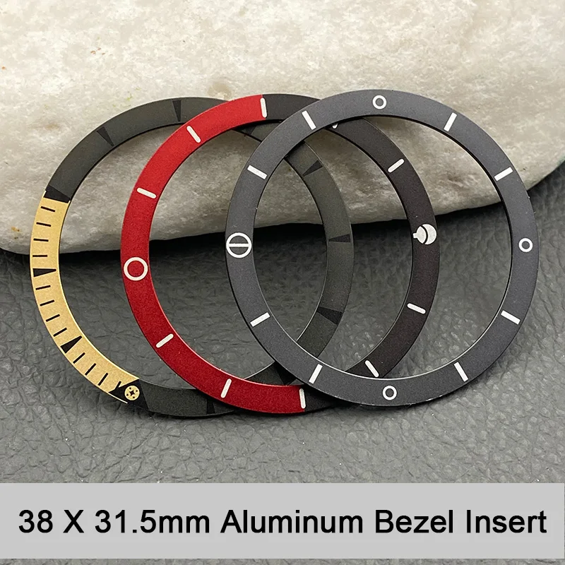 

Size 38mm*31.5mm Flat Aluminium Watch Bezel Insert Ring Fits SKX007 SKX011 SKX171 SRPD Seamaster Diving Watch Case Replace Parts