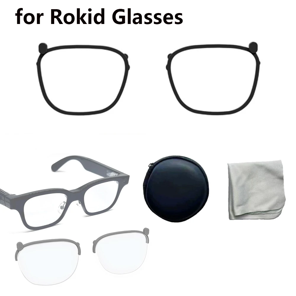 

1PC Smart Glasses Myopia Farsightedness Astigmatism Lens Frame + Storage Box Accessories for Rokid Magnetic Eyeglass Frame Cloth