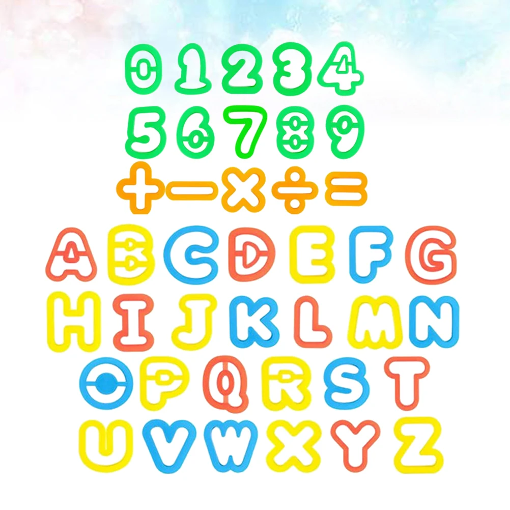 41 pz Numero Simbolo Stampi Color Argilla Pasta Strumenti Giocattolo Per Bambini Kit Lettera Disegni FAI DA TE Antistress Creatività Gioca A Bagno