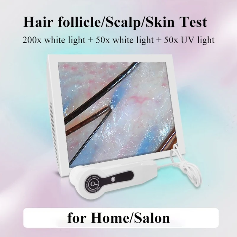15 Inch HD Display 50/200X Professional Hair Follicle Detector Scalp Diagnostic Machine Skin Analyzer Oil Moisture Skin Tester