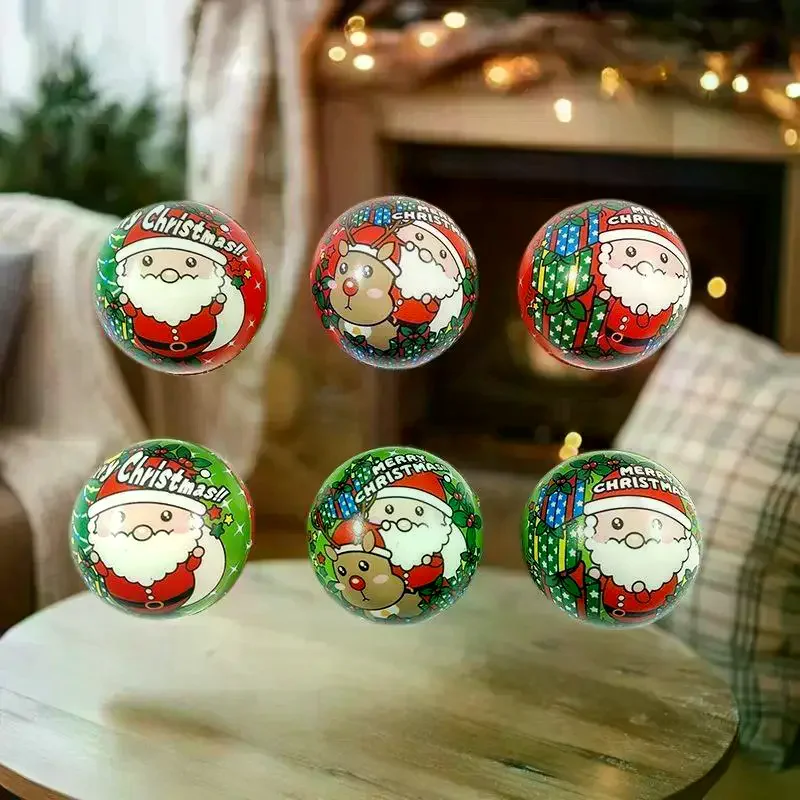 

12 Bouncy Ball Santa Claus Squeezy Toys; Soft, Slow Rising Stress Relief Toys; Perfect for Xmas Decor and Party Gifts.