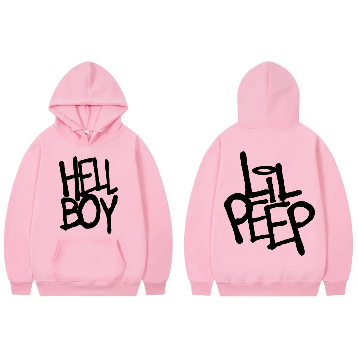 

Rapper Lil Peep Hellboy Print Hoodie Men Women Fashion Hip Hop Hooded Sweatshirt Autumn Winter Casual Comfort Oversized Pullover