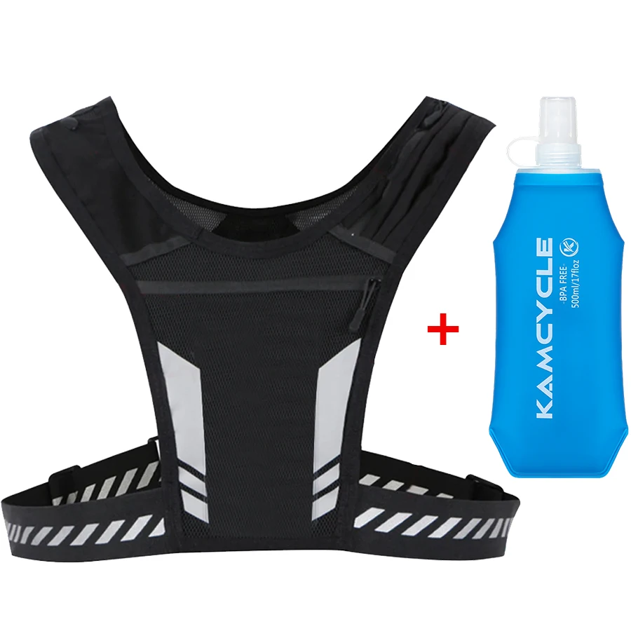 Running Vest with 500ML Soft Flask Mens & Womens – Includes 500ml Water Bottle – Lightweight 5L Hydration Vest for Running