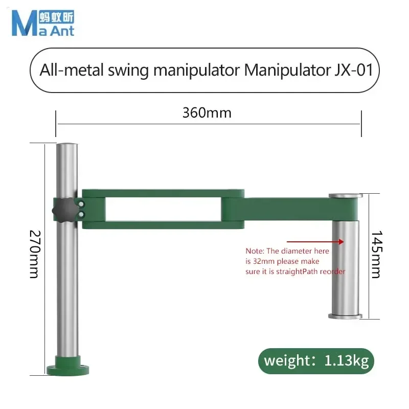 MaAnt Universal Adjustable Articulating Arm Clamp Microscope Bracket 360° Rotating Fixed Lifting Metal Forging Folding Stand