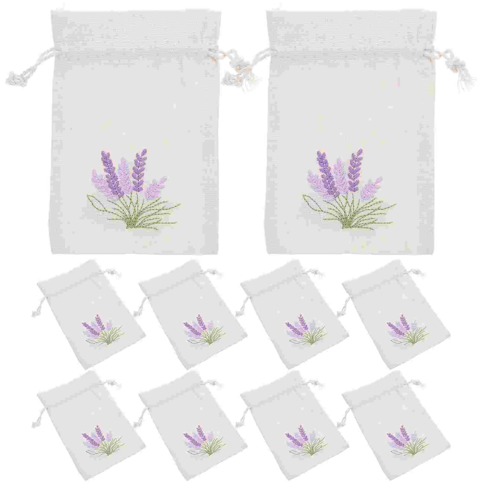 10 Pcs Lavender Sachet Bag Duffle Coin Wrappers Packing Bags Perfume Pendants Jewelry Pouches Container Cloth