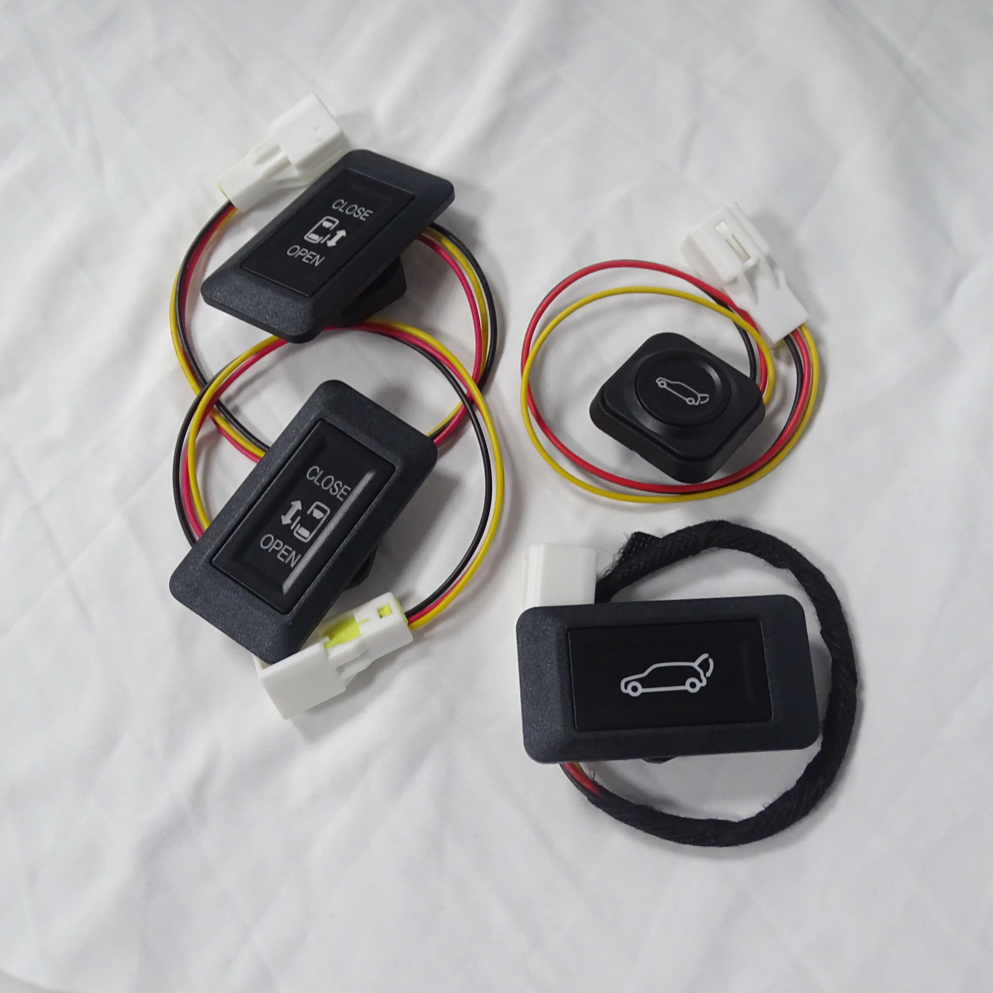 4PCS Car Power Tailgate Switch Button Kit Trunk Open Close Close&Lock Control Buttons with Wiring Harness