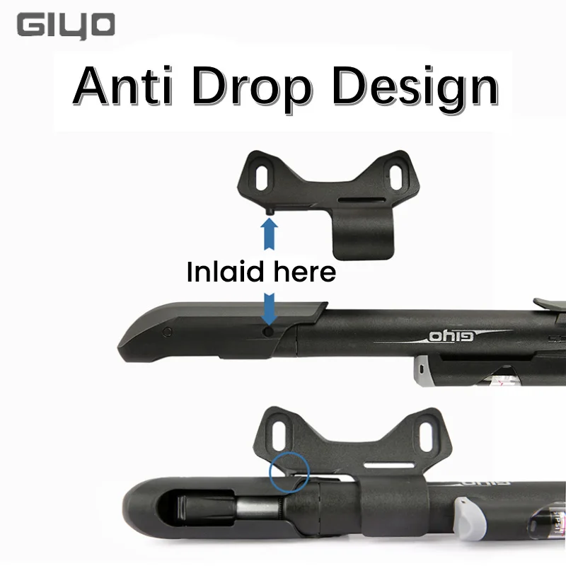 GIYO Portable 120Psi Bike Pump Aluminum Alloy Bicycle Hand Air Pump Tire Inflator Schrader Presta Valve MTB Road Cycling Pump