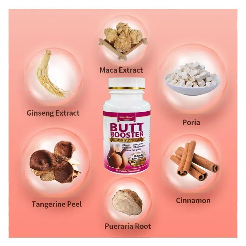 2 Bottles Butt Enhancement Pills - Hip Up Firming Buttocks Increase Butt Lift Big Buttock Enlargment