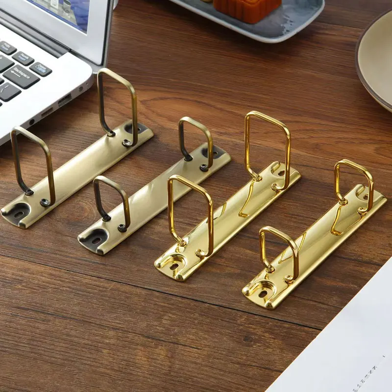 1 Piece 2 Rings Metal Binders Gold Binding Clips Loose-Leaf Binder File Folder Hoop For Scrapbook Album Notebook Office Supplies