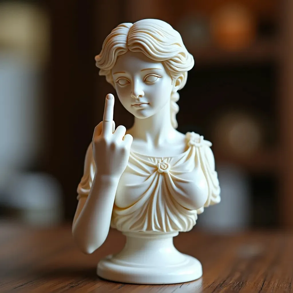 Estatua de dedo medio, estatuilla de resina de diosa de Viena para decoración de escritorio de oficina en casa, adorno de jardín divertido, Idea de regalo única artesanal