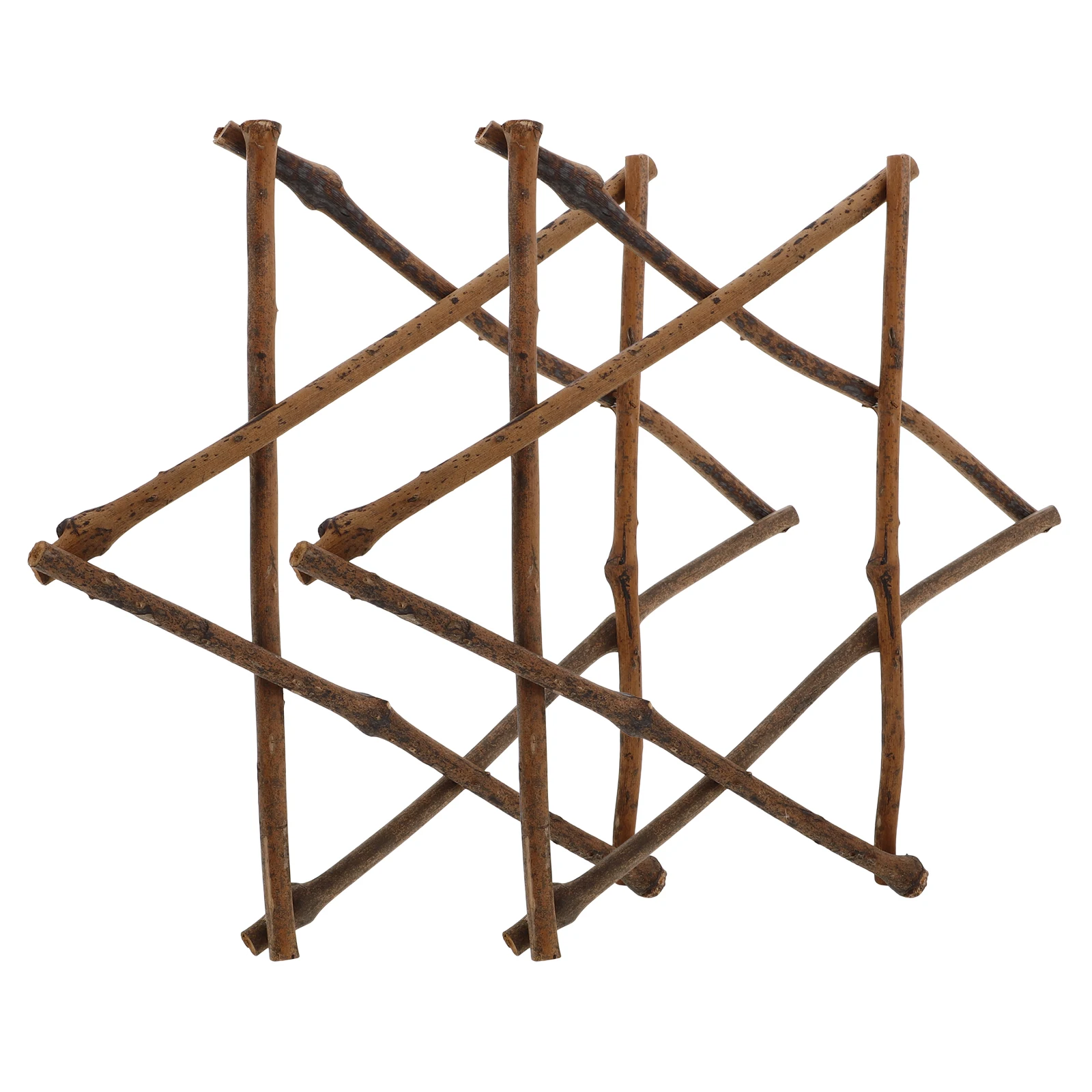 

2Pcs Hanukkah Six-Pointed Star Vine Frames Hanging Pendants Holiday Decorations Wedding Christmas Mall Windows