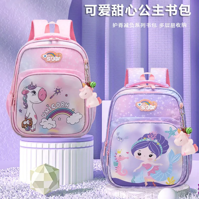 

2025 Children School Bags For Girls Orthopedic Kids Princess Backpack Schoolbag Primary School Backpack Kids Book Bag Mochila