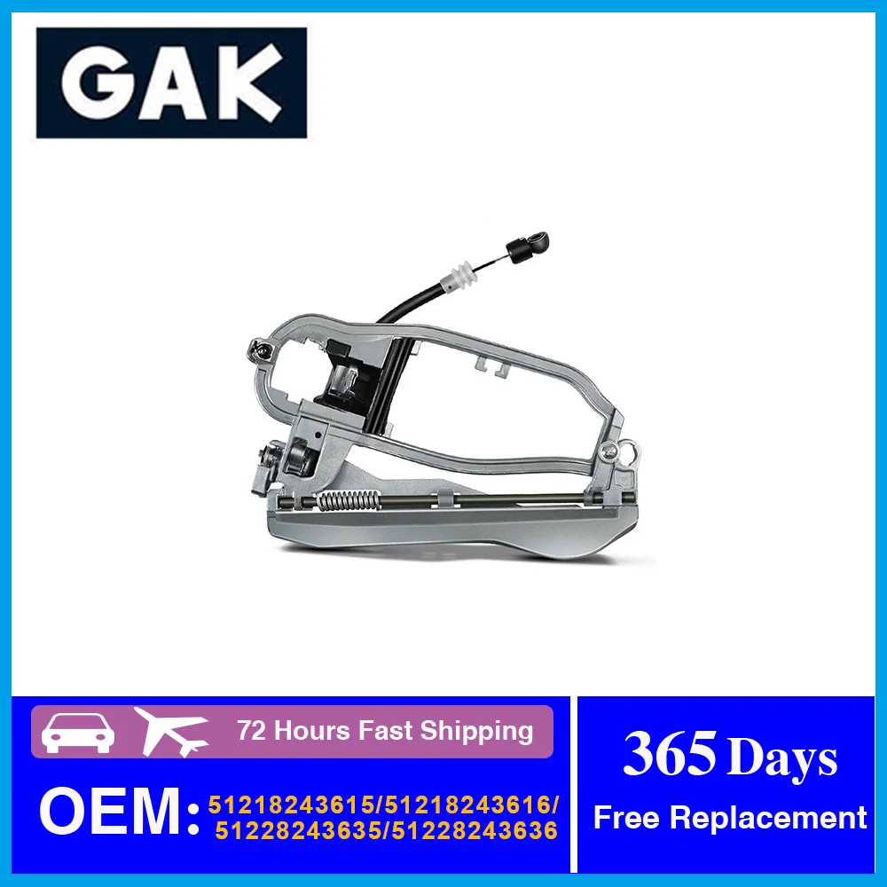 

GAK Car Front Rear Left Right Outside Door Handle Base Bracket 51218243615/51218243616/51228243635/51228243636 For BMW X5 E53