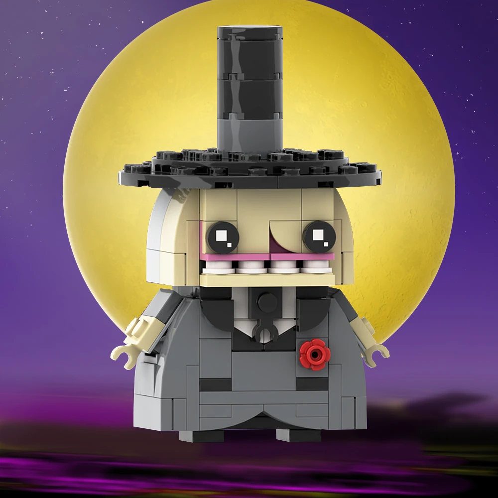 Gobricks MOC Mayor of Halloweentown Brickheadzs Building Blocks Christmas Night Bricks Jack Skellingtons House Toys Kids Gift