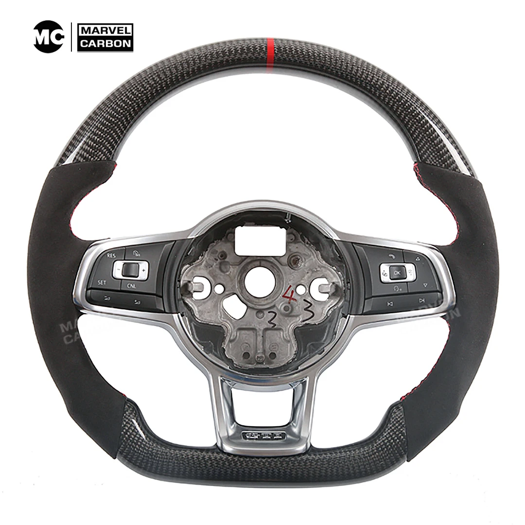 carbon fiber Custom Steering Wheel  for Volkswagen MK7