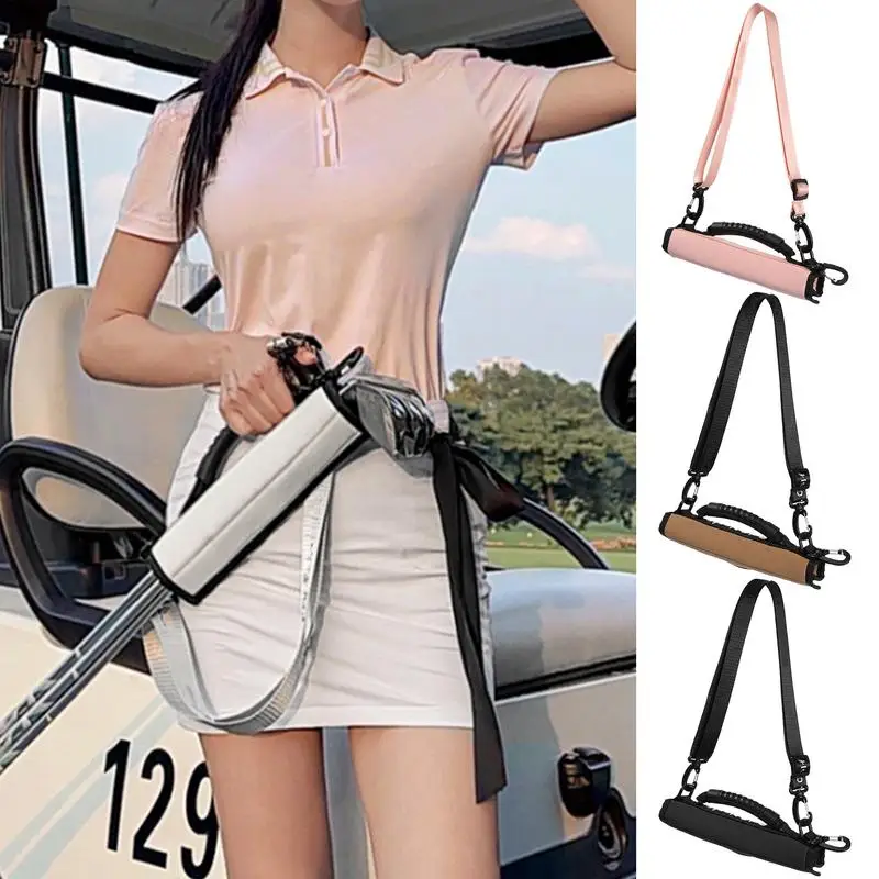 Golf Club Handbags With Golf Ball Clip Adjustable Carrying Bag Adjustable Shoulder Strap Golf Clubs Carry Bag For Golf Accessory