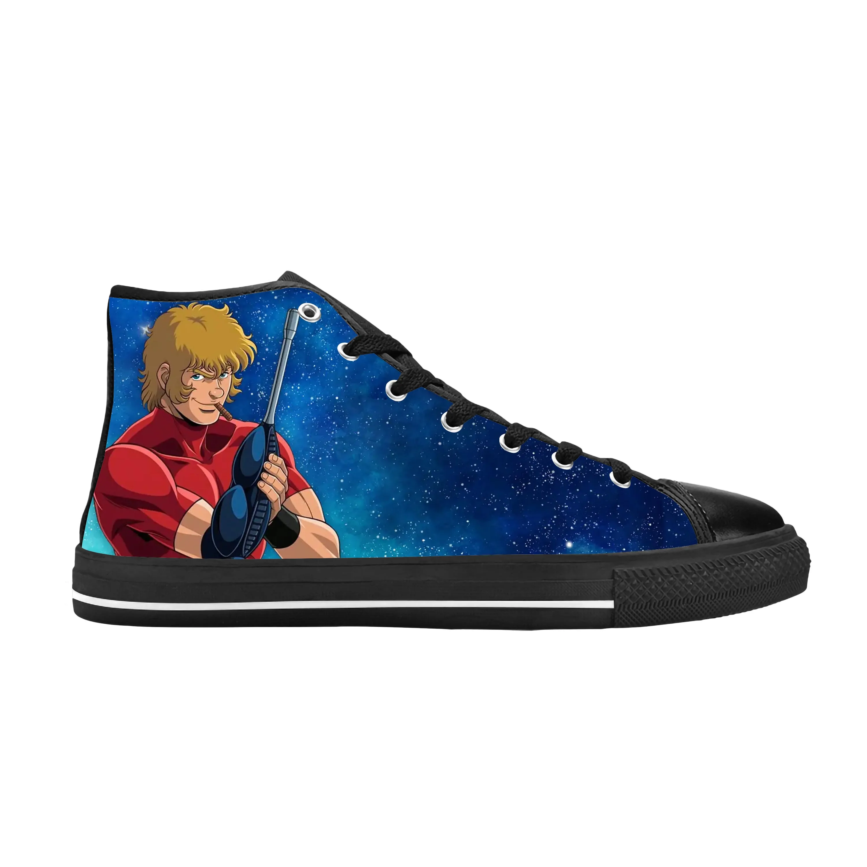 Space Adventure Cobra Pirate Captain Harlock Cool Casual Cloth Shoes High Top Comfortable Breathable 3D Print Men Women Sneakers