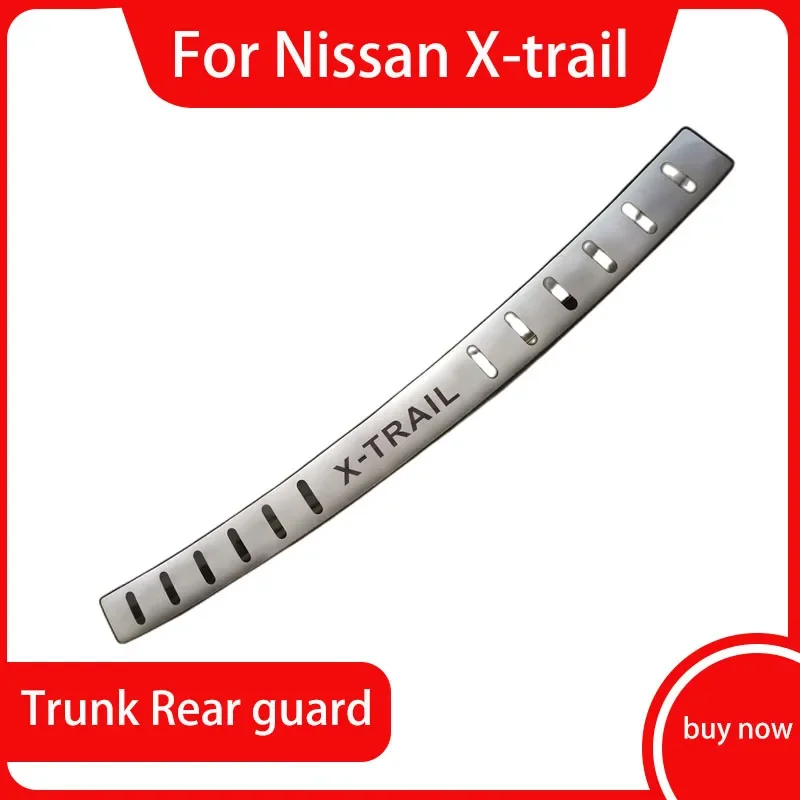 Rear guard board For Nissan X-trail Rogue t33 2022 2023 car Stainless Steel Rear Bumper Protector Sill Trunk Tread Plate Trim