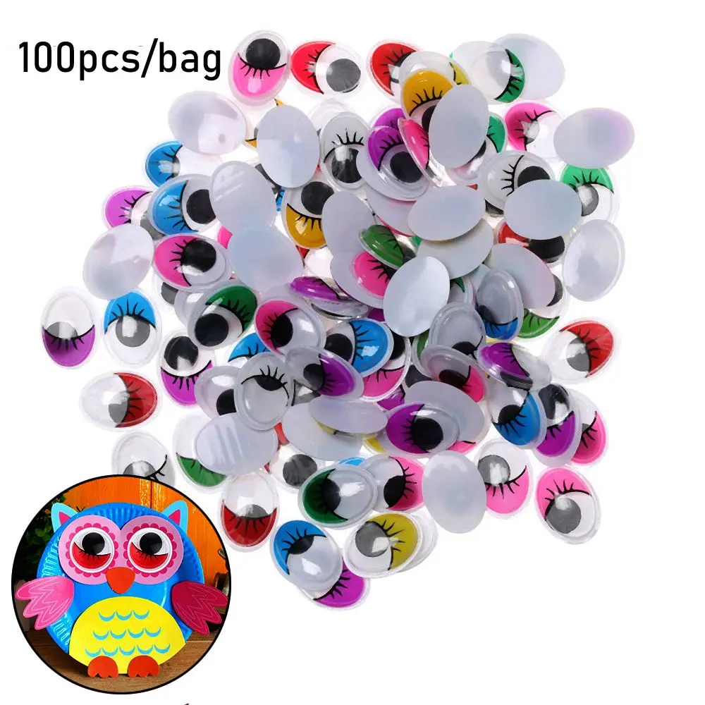 

Красочные овальные детали, материалы для кукол «сделай сам», покачивающиеся движущиеся глаза, аксессуары для 3D кукол, глаз панды