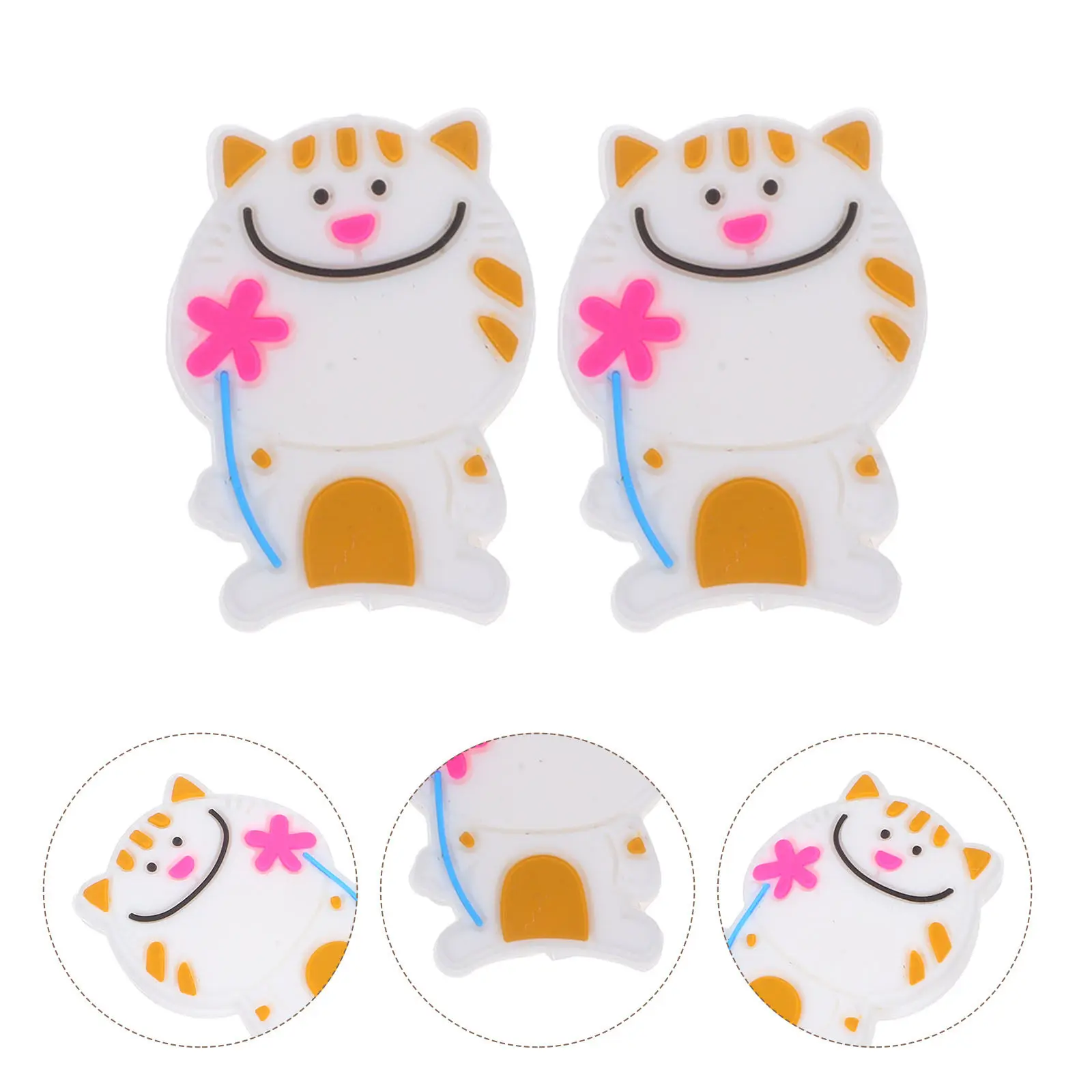 

10 шт. виброгасителей для теннисных ракеток с милым дизайном в виде кошки, силиконовые амортизаторы для комфортного контроля над ракеткой