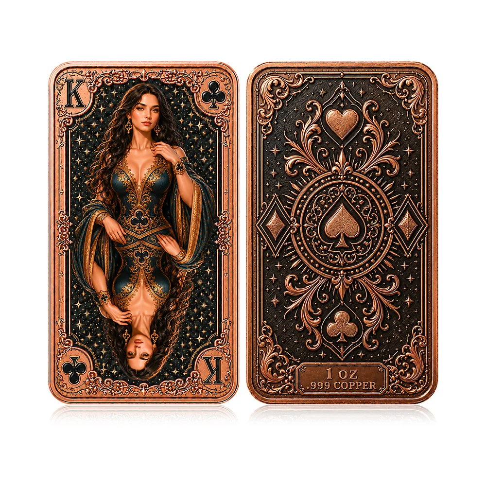 1oz .999 Feinkupferbarren Poke – Vintage Collectible Playing Cards Bewertung und Preis