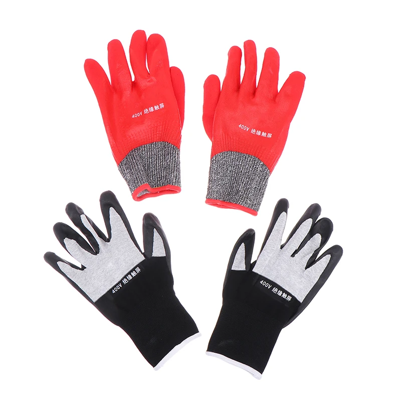 Электрические изоляционные перчатки, выдерживающие напряжение 400 В, Резиновые изоляционные перчатки для сенсорных экранов, промышленные