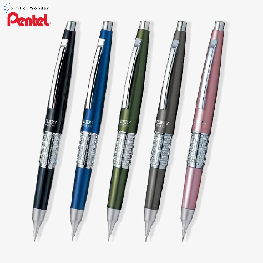 1pc Japan Pentel Kerry Mechanical Pencil Low Center of Gravity Metal P1035 0.5mm for Drawing Drafting Office School Stationery